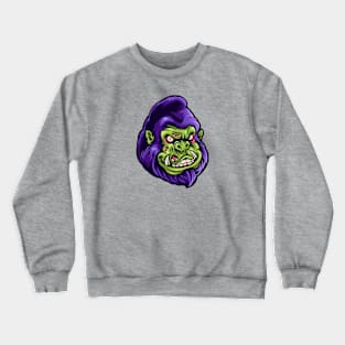 Zombie Gorilla Head Crewneck Sweatshirt